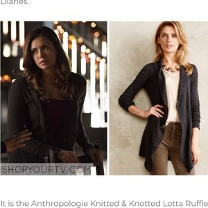 Knitted and knotted cardigan ASO Elena Gilbert